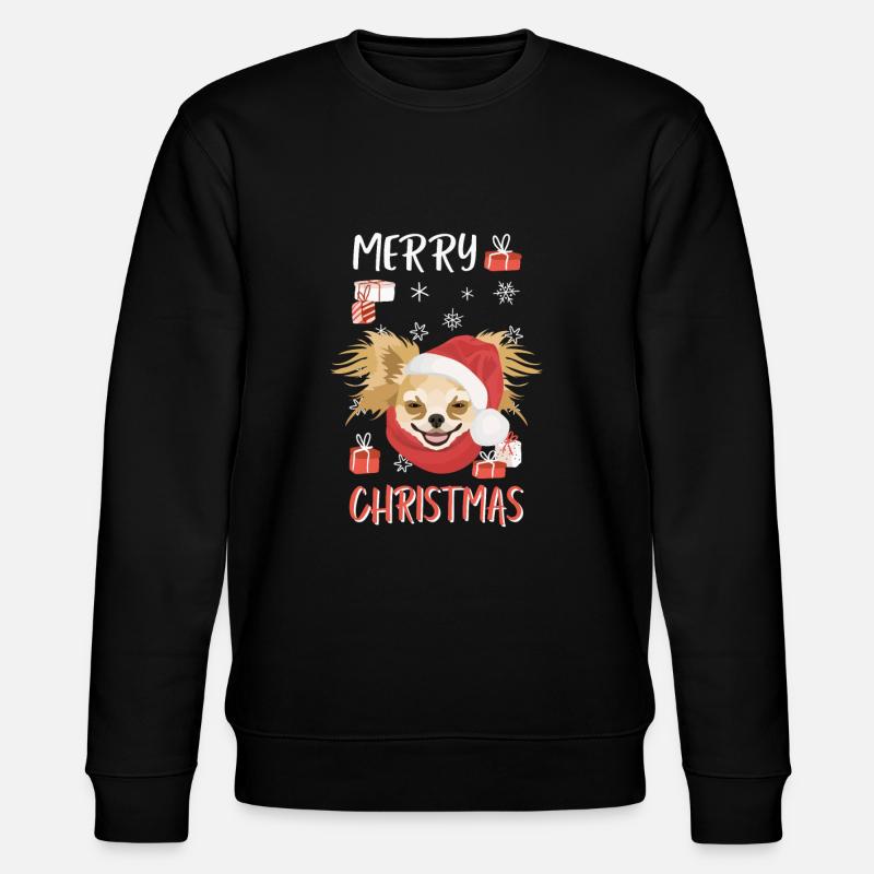 Chihuahua Joyeux Noël - Sweat bio CHANGER Stanley/Stella Unisexe - noir