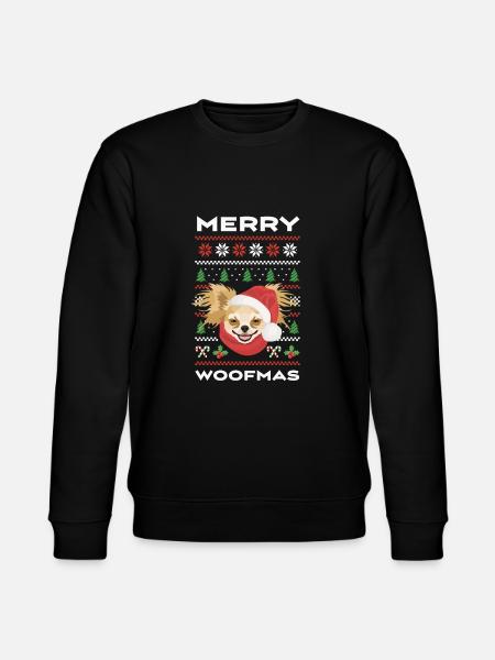 Chihuahua Merry Christmas - Stanley/Stella CHANGER Unisex Organic Sweatshirt - black