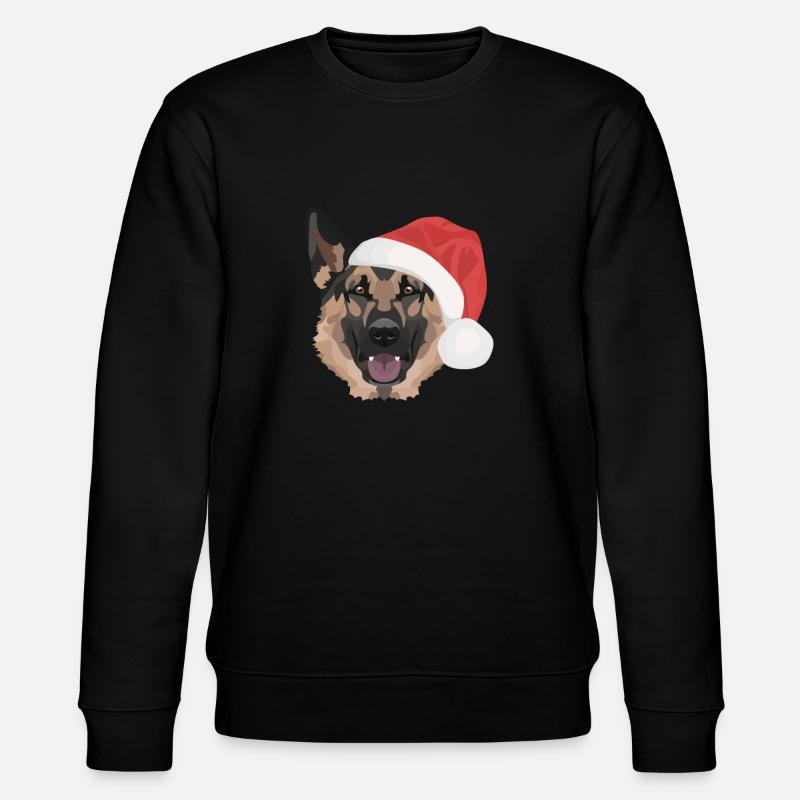 German Shepherd Merry Christmas - Stanley/Stella CHANGER Unisex Organic Sweatshirt - black