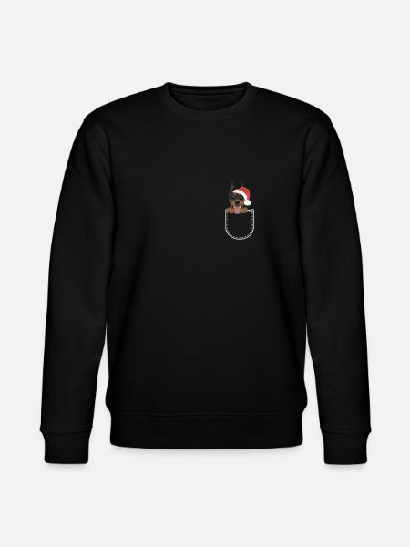 Doberman Merry Christmas - Stanley/Stella CHANGER Unisex Organic Sweatshirt - black