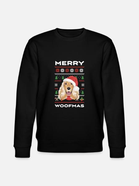 Deutsch Cocker Spaniel Merry Christmas - Stanley/Stella CHANGER Unisex Organic Sweatshirt - black