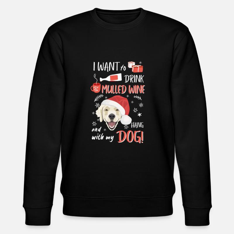 Golden Retriever vin chaud Noël - Sweat bio CHANGER Stanley/Stella Unisexe - noir