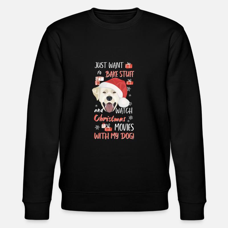 Labrador Merry Christmas - Stanley/Stella CHANGER Unisex Organic Sweatshirt - black