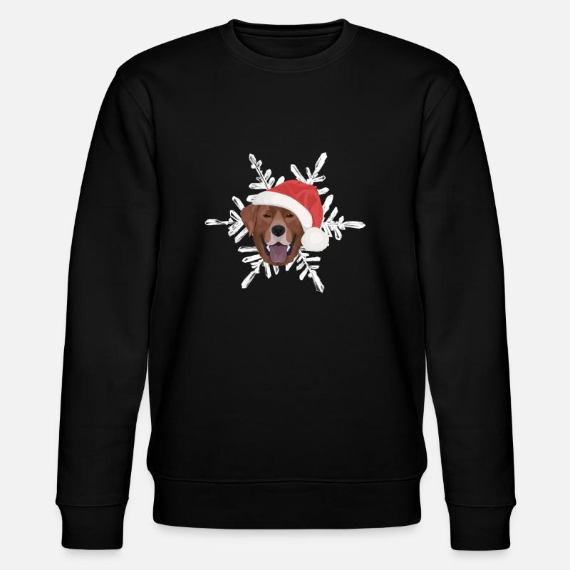 Labrador Merry Christmas - Stanley/Stella CHANGER Unisex Organic Sweatshirt - black