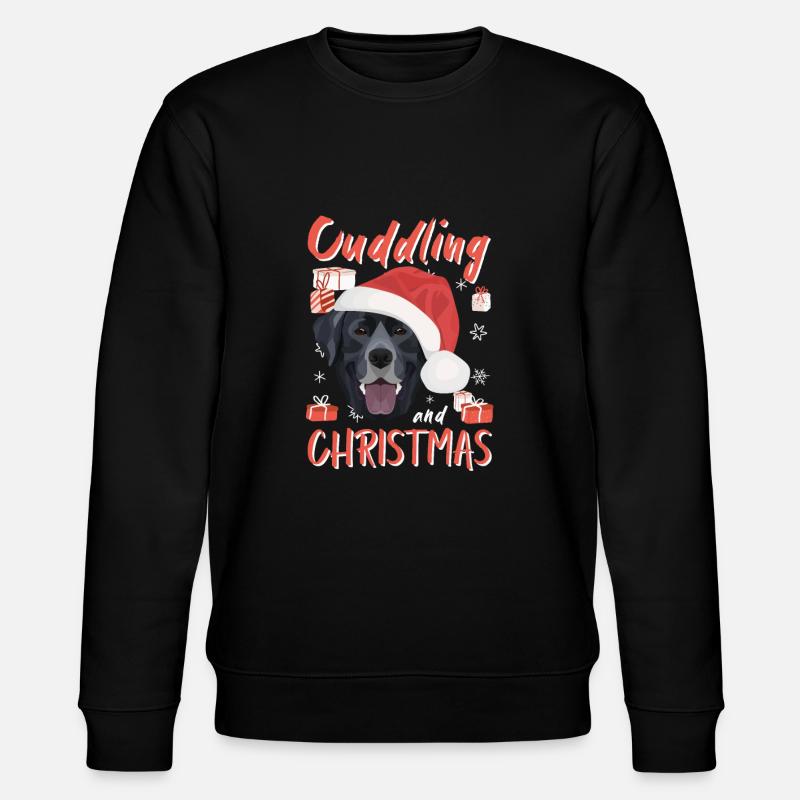 Labrador Frohe Weihnachten - Stanley/Stella Unisex Bio-Sweatshirt CHANGER - Schwarz