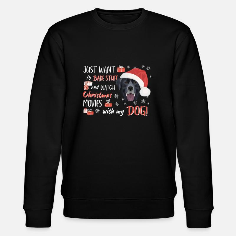 Labrador Merry Christmas - Stanley/Stella CHANGER Unisex Organic Sweatshirt - black