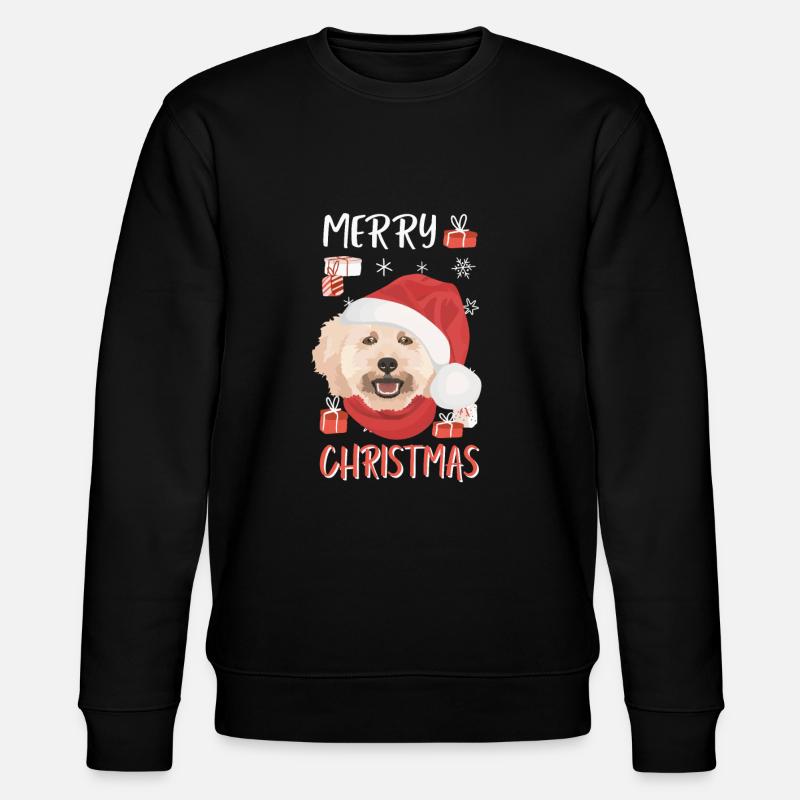 Caniche Joyeux Noël - Sweat bio CHANGER Stanley/Stella Unisexe - noir