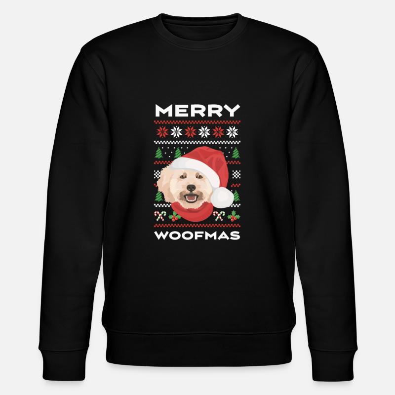 Caniche Joyeux Noël - Sweat bio CHANGER Stanley/Stella Unisexe - noir