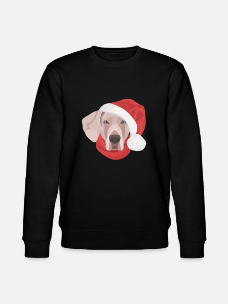 Merry Christmas Weimaraner - Stanley/Stella CHANGER Unisex Organic Sweatshirt - black