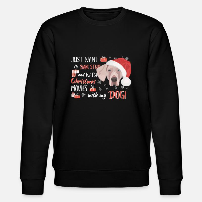 Joyeux Noël Weimaraner - Sweat bio CHANGER Stanley/Stella Unisexe - noir