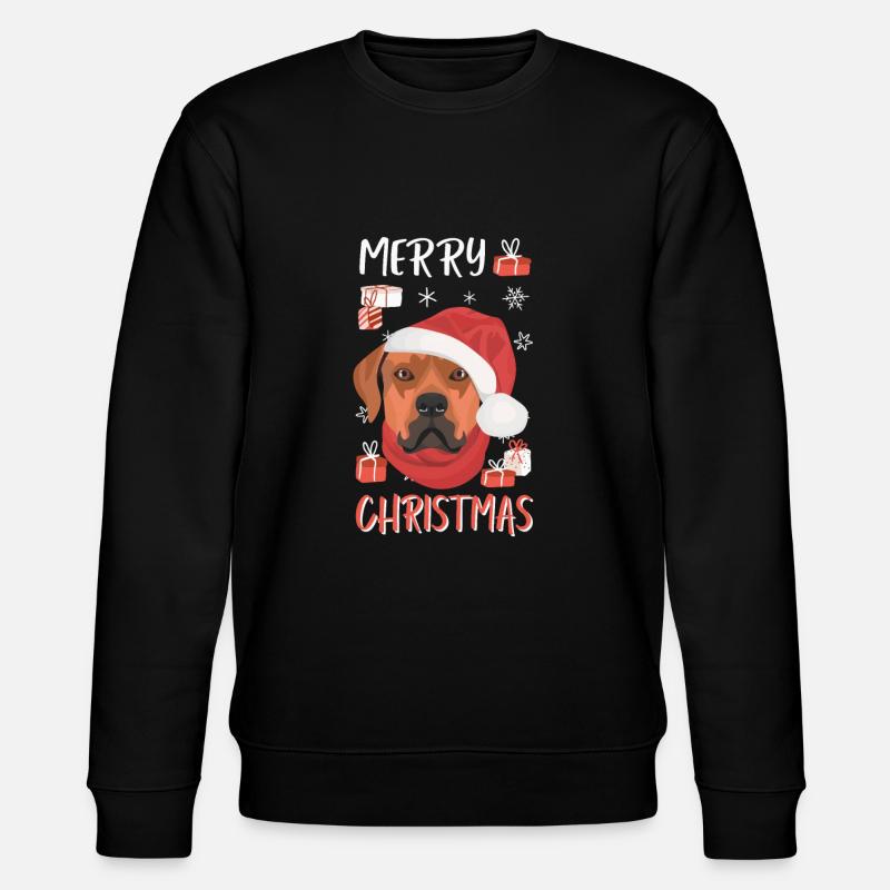Rhodesian Ridgeback Merry Christmas - Stanley/Stella CHANGER Unisex Organic Sweatshirt - black