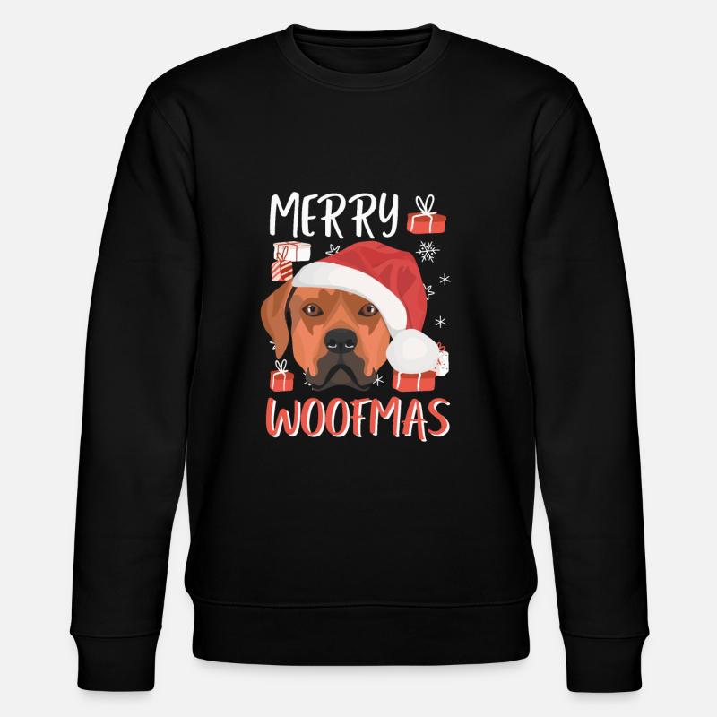 Rhodesian Ridgeback Frohe Weihnachten - Stanley/Stella Unisex Bio-Sweatshirt CHANGER  - Schwarz