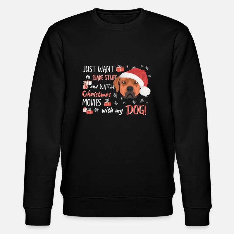 Rhodesian Ridgeback Frohe Weihnachten - Stanley/Stella Unisex Bio-Sweatshirt CHANGER  - Schwarz