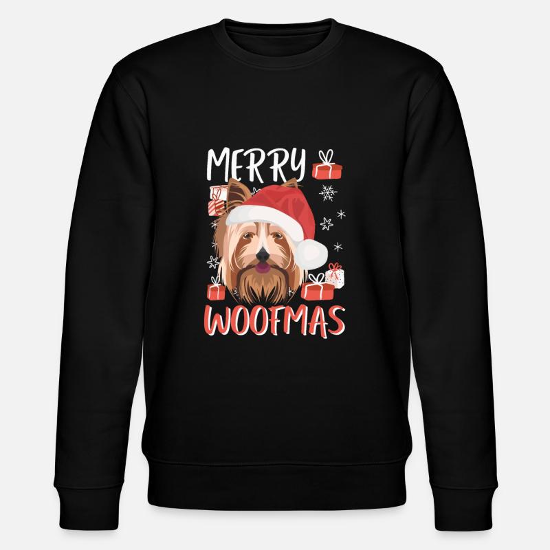 Yorkshire Terrier Joyeux Noël - Sweat bio CHANGER Stanley/Stella Unisexe - noir