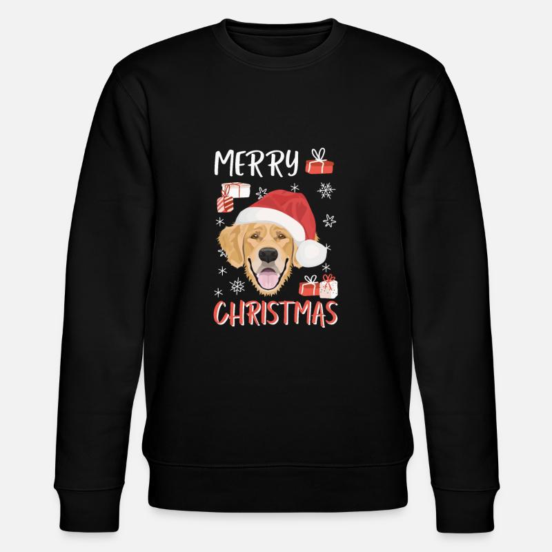 Golden Retriever Joyeux Noël - Sweat bio CHANGER Stanley/Stella Unisexe - noir