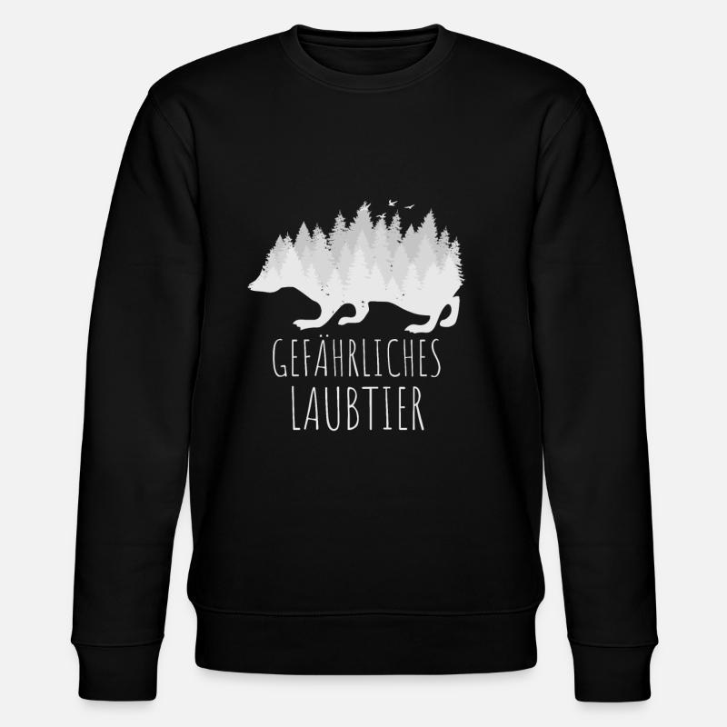 Gefährliches Laubtier Igel - Stanley/Stella Unisex Bio-Sweatshirt CHANGER  - Schwarz