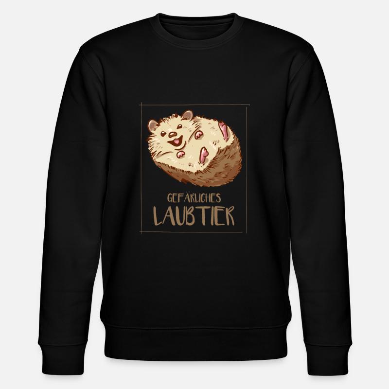 Gefährliches Laubtier Igel - Stanley/Stella Unisex Bio-Sweatshirt CHANGER  - Schwarz