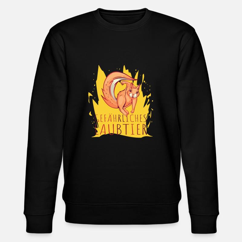 Gefährliches Laubtier Eichhörnchen - Stanley/Stella Unisex Bio-Sweatshirt CHANGER - Schwarz