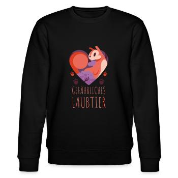 Gefährliches Laubtier Eichhörnchen - Stanley/Stella Unisex Bio-Sweatshirt CHANGER  - Schwarz - Vorne - Nik (191cm) & Marisol (170cm)
