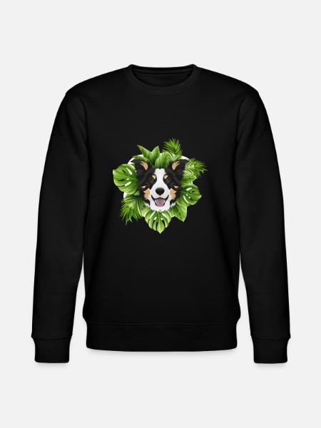 Tropical Border Collie - Stanley/Stella CHANGER Unisex Organic Sweatshirt - black
