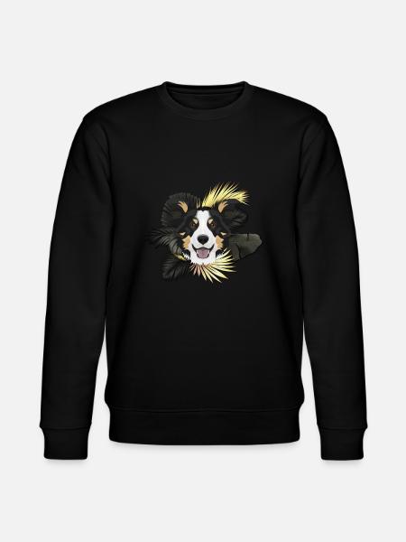 Golden Dog Border Collie - Stanley/Stella CHANGER Unisex Organic Sweatshirt - black