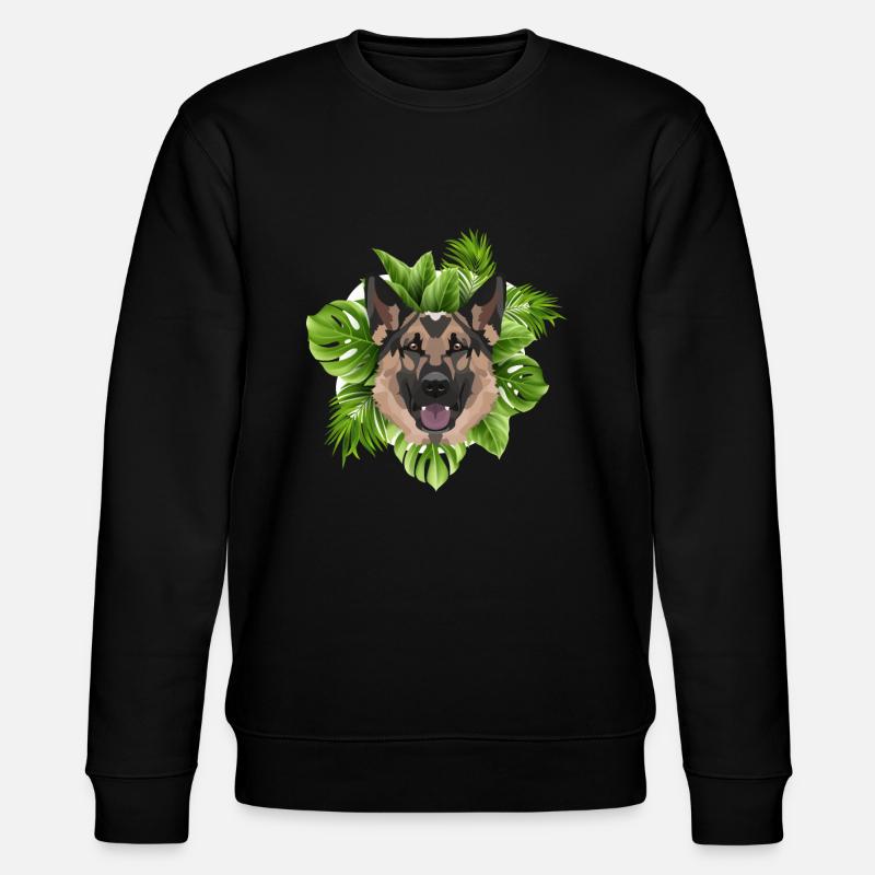 Tropical German Shepherd - Stanley/Stella CHANGER Unisex Organic Sweatshirt - black