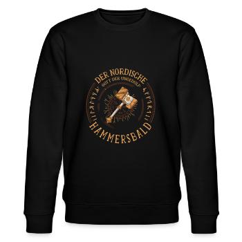 Hammersbald Nordische Mythologie Wikinger Ungeduld - Stanley/Stella Unisex Bio-Sweatshirt CHANGER  - Schwarz - Vorne - Nik (191cm) & Marisol (170cm)
