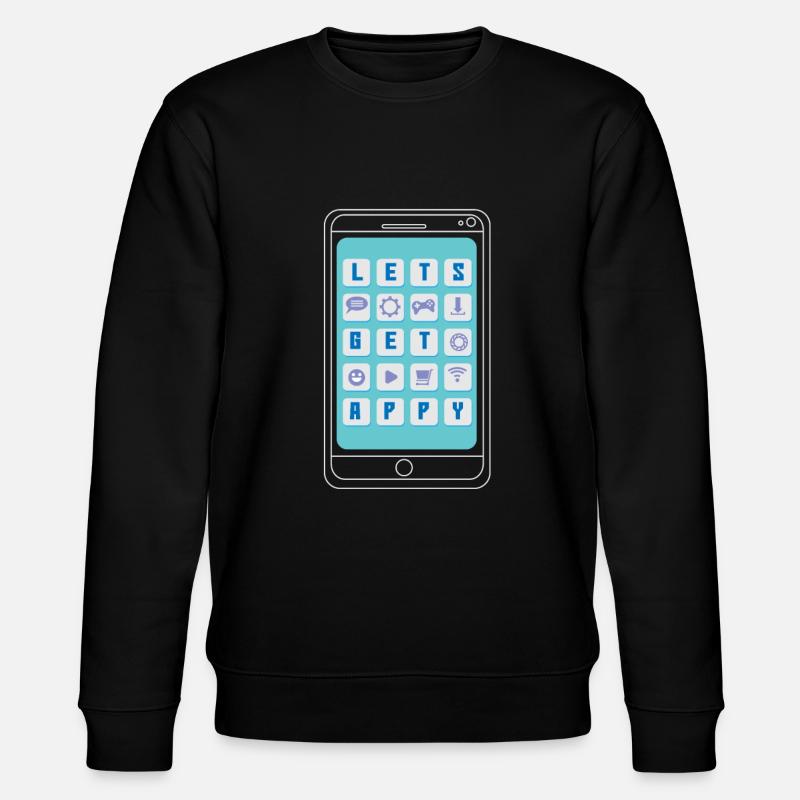 App Handy Smartphone - Stanley/Stella Unisex Bio-Sweatshirt CHANGER - Schwarz