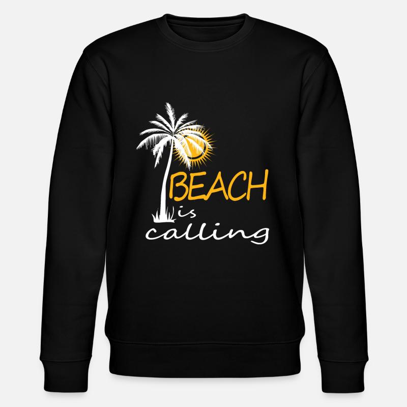 Der Strand ruft - Stanley/Stella Unisex Bio-Sweatshirt CHANGER  - Schwarz