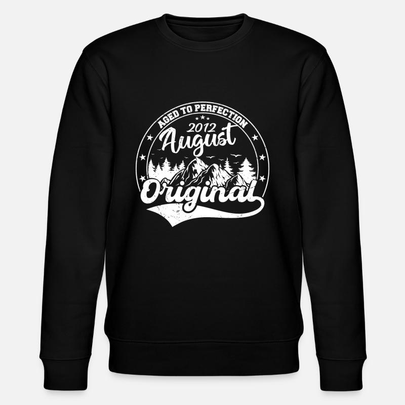 Legendary since August 2012 Vintage 2012 August Gift - Stanley/Stella CHANGER Unisex Organic Sweatshirt - black