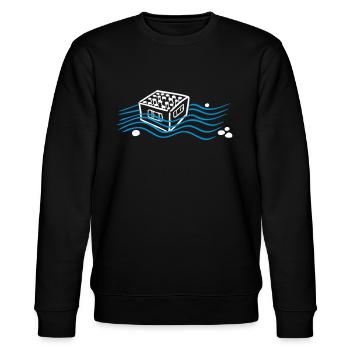 Gekühltes Bier - Stanley/Stella Unisex Bio-Sweatshirt CHANGER  - Schwarz - Vorne - Nik (191cm) & Marisol (170cm)
