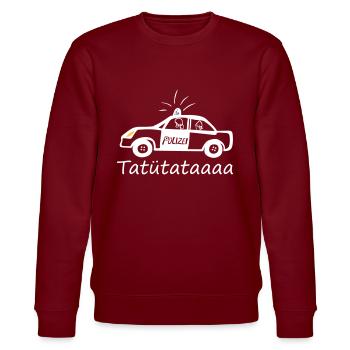 Tobi´s Polizeiauto Tatütataaa - Stanley/Stella Unisex Bio-Sweatshirt CHANGER  - Burgunderrot - Vorne - Nik (191cm) & Marisol (170cm)