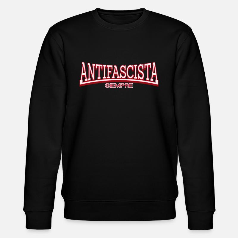 IMMER ANTIFASCHISTISCH - Stanley/Stella Unisex Bio-Sweatshirt CHANGER  - Schwarz