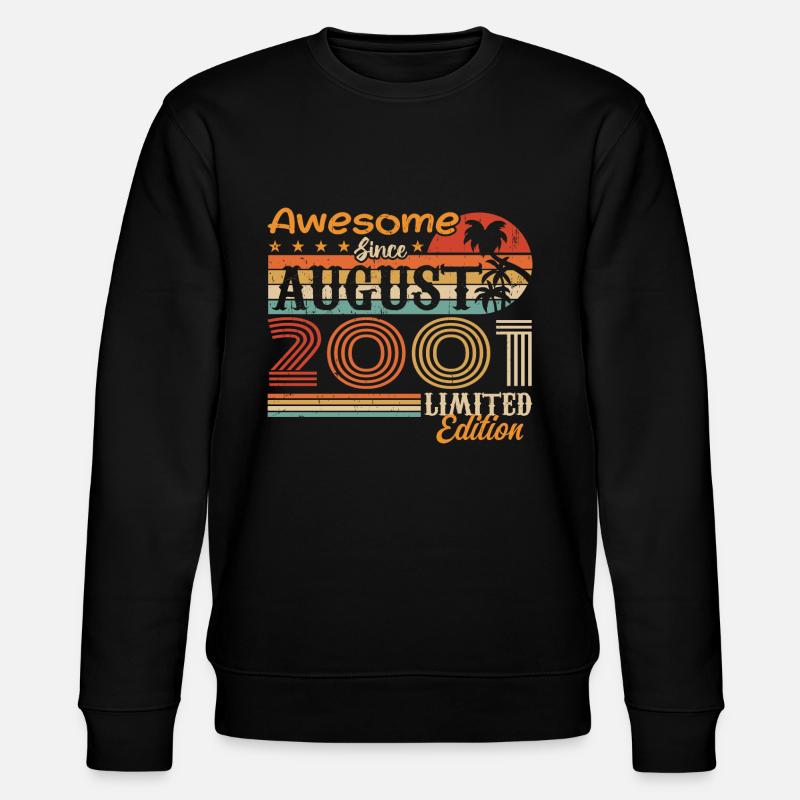2001 August Geschenkidee August 2001 - Stanley/Stella Unisex Bio-Sweatshirt CHANGER  - Schwarz