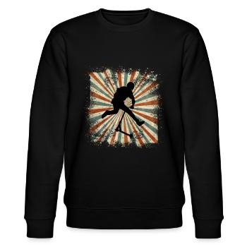 Freestyle-Roller - Stanley/Stella Unisex Bio-Sweatshirt CHANGER  - Schwarz - Vorne - Nik (191cm) & Marisol (170cm)
