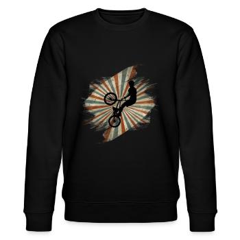 BMX - Stanley/Stella Unisex Bio-Sweatshirt CHANGER  - Schwarz - Vorne - Nik (191cm) & Marisol (170cm)