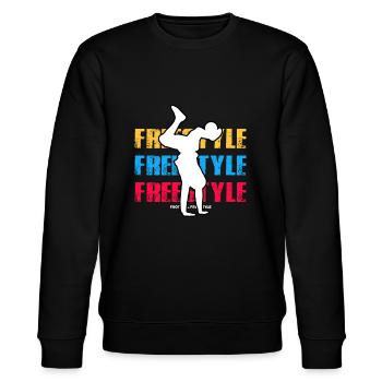 Football freestyle - Sweat bio CHANGER Stanley/Stella Unisexe - noir - Devant - Nik (191cm) & Marisol (170cm)