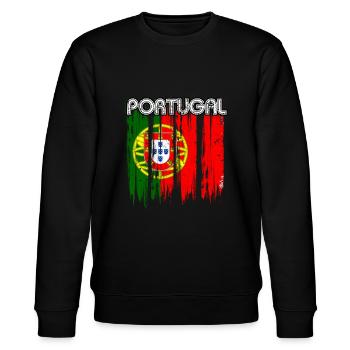 Portugal - Sweat bio CHANGER Stanley/Stella Unisexe - noir - Devant - Nik (191cm) & Marisol (170cm)