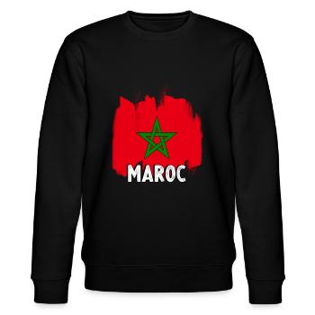 Maroc - Sweat bio CHANGER Stanley/Stella Unisexe - noir - Devant - Nik (191cm) & Marisol (170cm)
