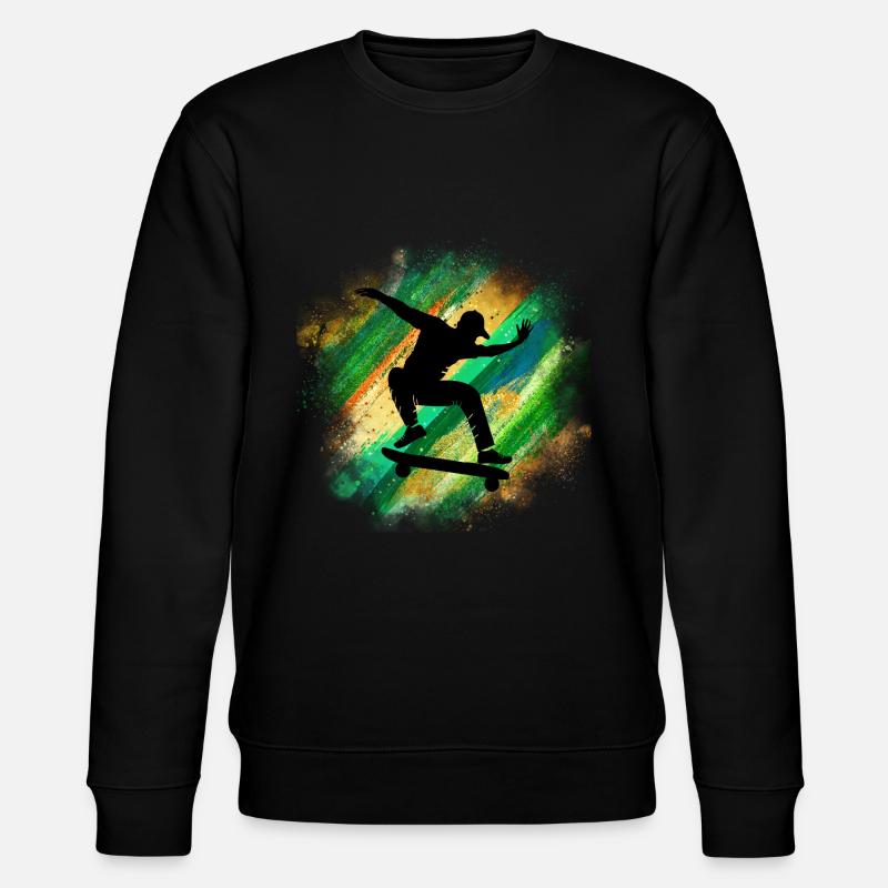 Skateboard Freestyle - Stanley/Stella Unisex Bio-Sweatshirt CHANGER  - Schwarz
