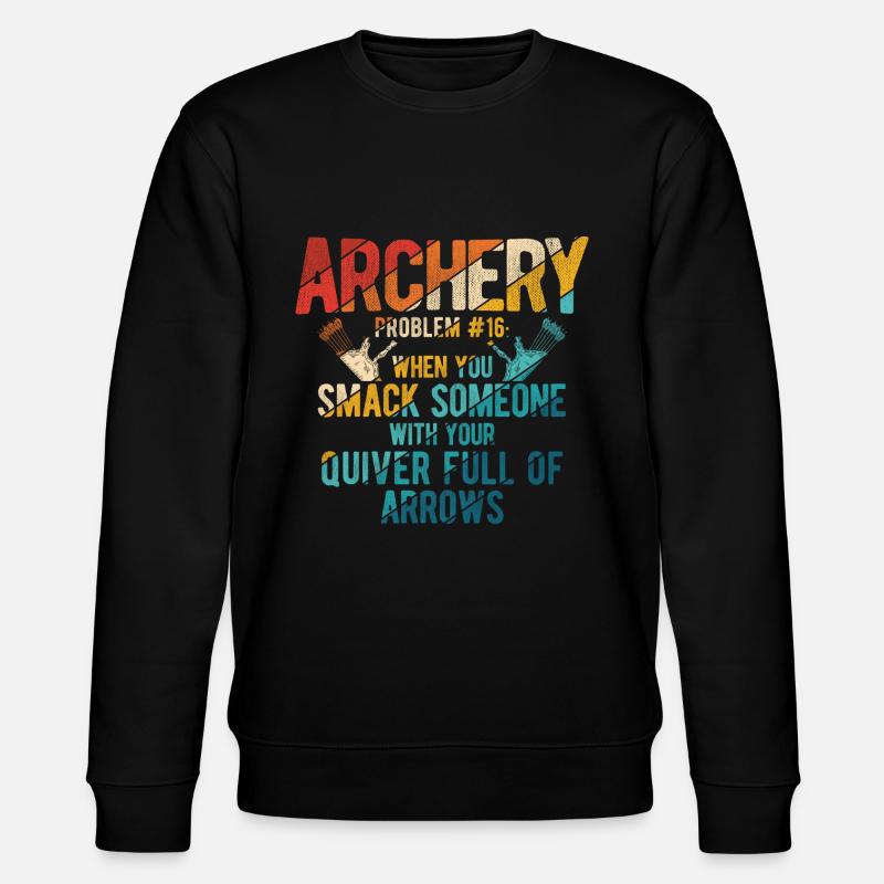 Bogenschießen Archery - Stanley/Stella Unisex Bio-Sweatshirt CHANGER  - Schwarz