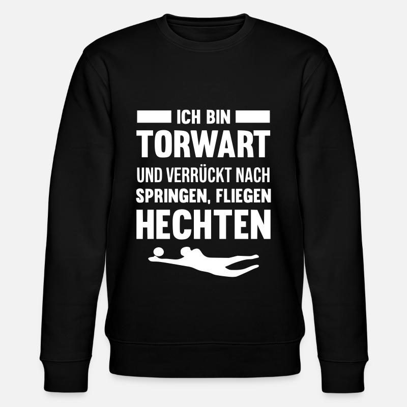 Torwart oder Torhüter - Stanley/Stella Unisex Bio-Sweatshirt CHANGER  - Schwarz