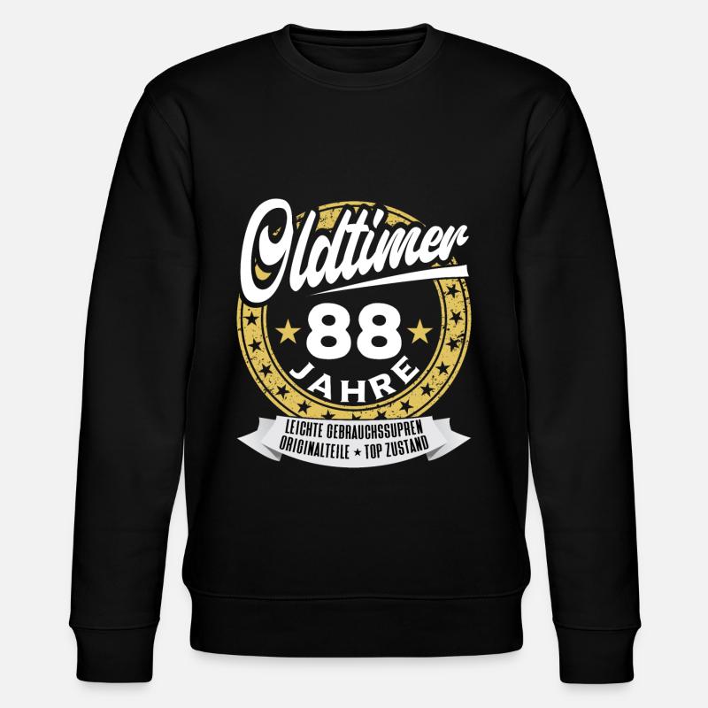 88 ans Oldtimer 88 ans - Sweat bio CHANGER Stanley/Stella Unisexe - noir