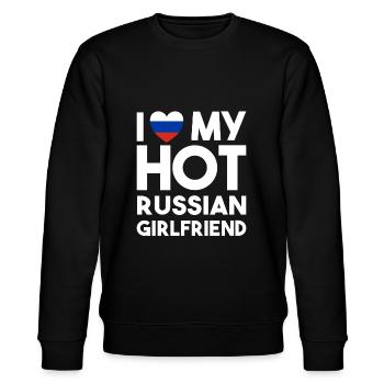 I love my hot Russian Girlfriend - Sweat bio CHANGER Stanley/Stella Unisexe - noir - Devant - Nik (191cm) & Marisol (170cm)