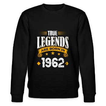 Légendes 60e anniversaire 1962 - Sweat bio CHANGER Stanley/Stella Unisexe - noir - Devant - Nik (191cm) & Marisol (170cm)