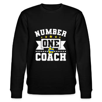 Nummer eins Trainer Volleyball - Stanley/Stella Unisex Bio-Sweatshirt CHANGER  - Schwarz - Vorne - Nik (191cm) & Marisol (170cm)