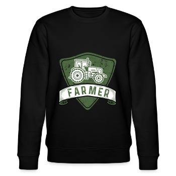 Farmer Farmer Farmer Tracteur Trekker Cadeau - Sweat bio CHANGER Stanley/Stella Unisexe - noir - Devant - Nik (191cm) & Marisol (170cm)