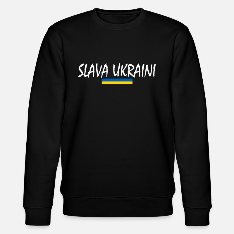 Slava ukraini - Stanley/Stella Unisex Bio-Sweatshirt CHANGER  - Schwarz
