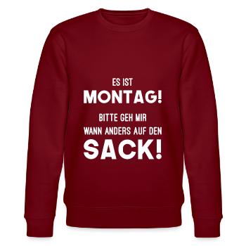 Montag Sack Nerven - Stanley/Stella Unisex Bio-Sweatshirt CHANGER  - Burgunderrot - Vorne - Nik (191cm) & Marisol (170cm)