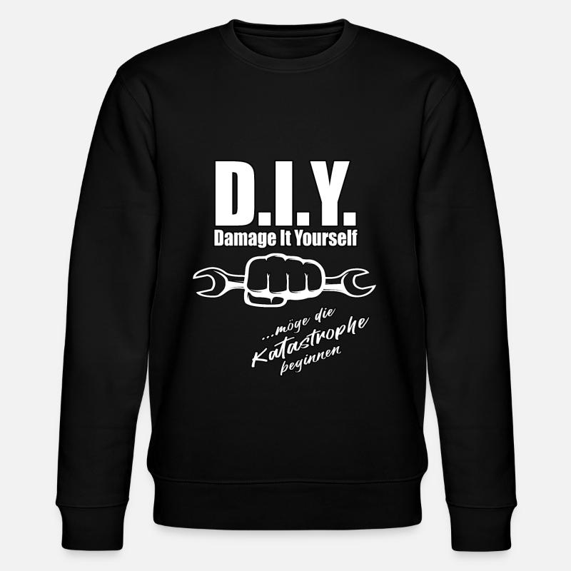 D.I.Y. - Damage it yourself - Stanley/Stella Unisex Bio-Sweatshirt CHANGER  - Schwarz